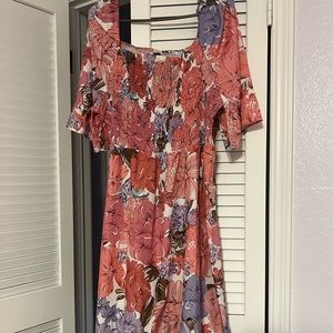 Floral print spring or summer dress